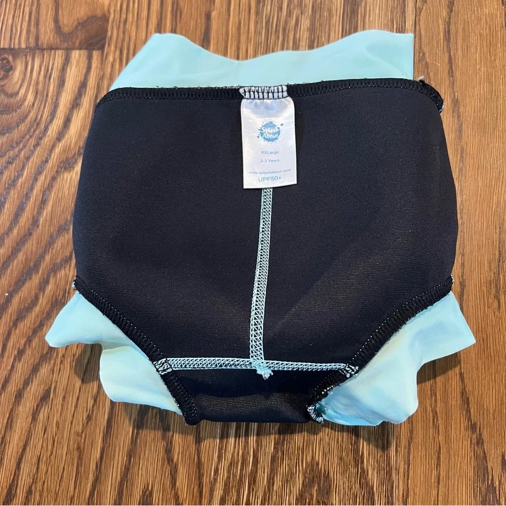 Swim About and Finis Kids Swim Diaper Set - Blue and Mint. Size 2T